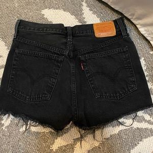 Black Levi 501 shorts